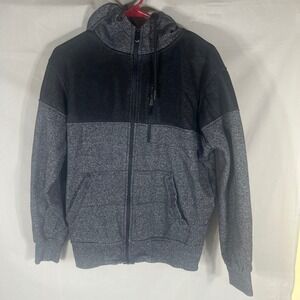 CSG Champs Sports Gear Mens Full Zip Hoodie Gray Heather Black Mesh M